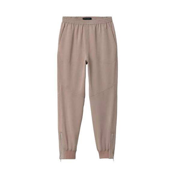 Rag & Bone Crepe Jogger Relaxed Fit High Rise Pant Clay Color Size Small - Picture 1 of 7